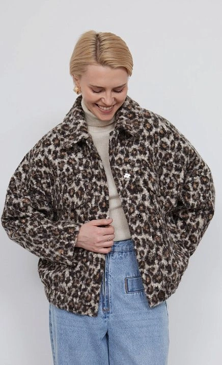 GRIOL. Куртка жен. 514648.11208.5901O Коричнево-молочный GRIOL GRIOL. Куртка жен. 514648.11208.5901O Коричнево-молочный