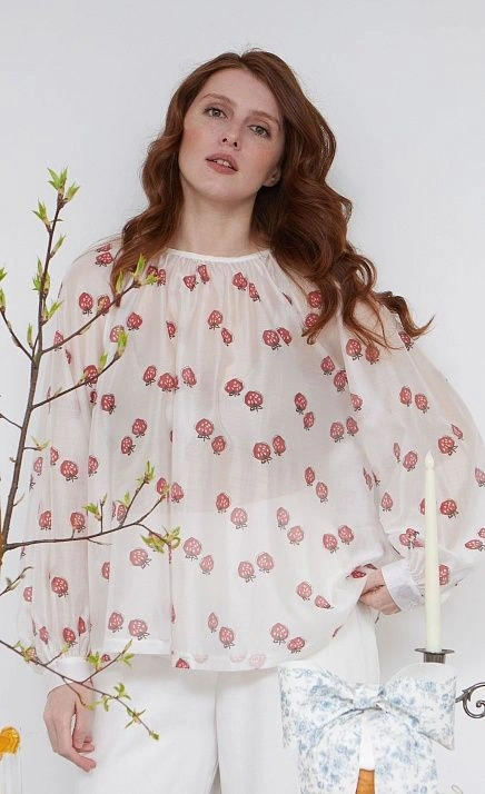 Блуза с завязками на спинке GRIOL Блуза с завязками на спинке GRIOL