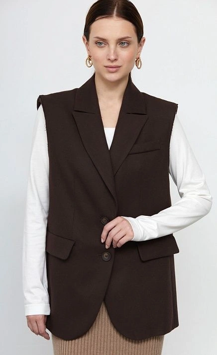 GRIOL. Жилет жен. 388386.11312.5900N Коричневый GRIOL GRIOL. Жилет жен. 388386.11312.5900N Коричневый